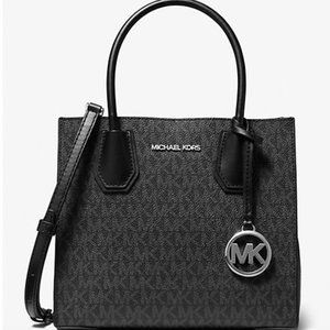 Brand New Still in Box MICHAEL KORS Mercer Medium Logo and Leather